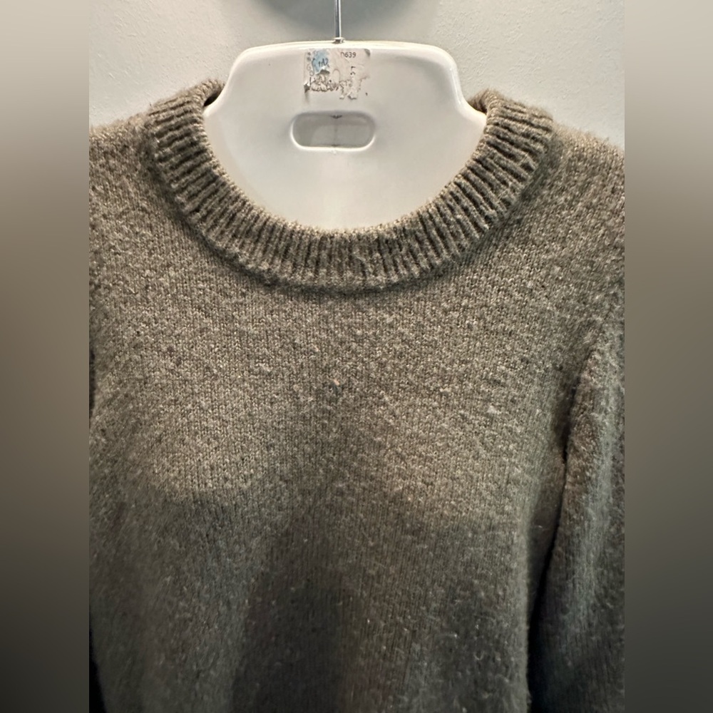 Madewell Donagal Sweater dress button sleeves olive green size medium - Picture 5 of 12